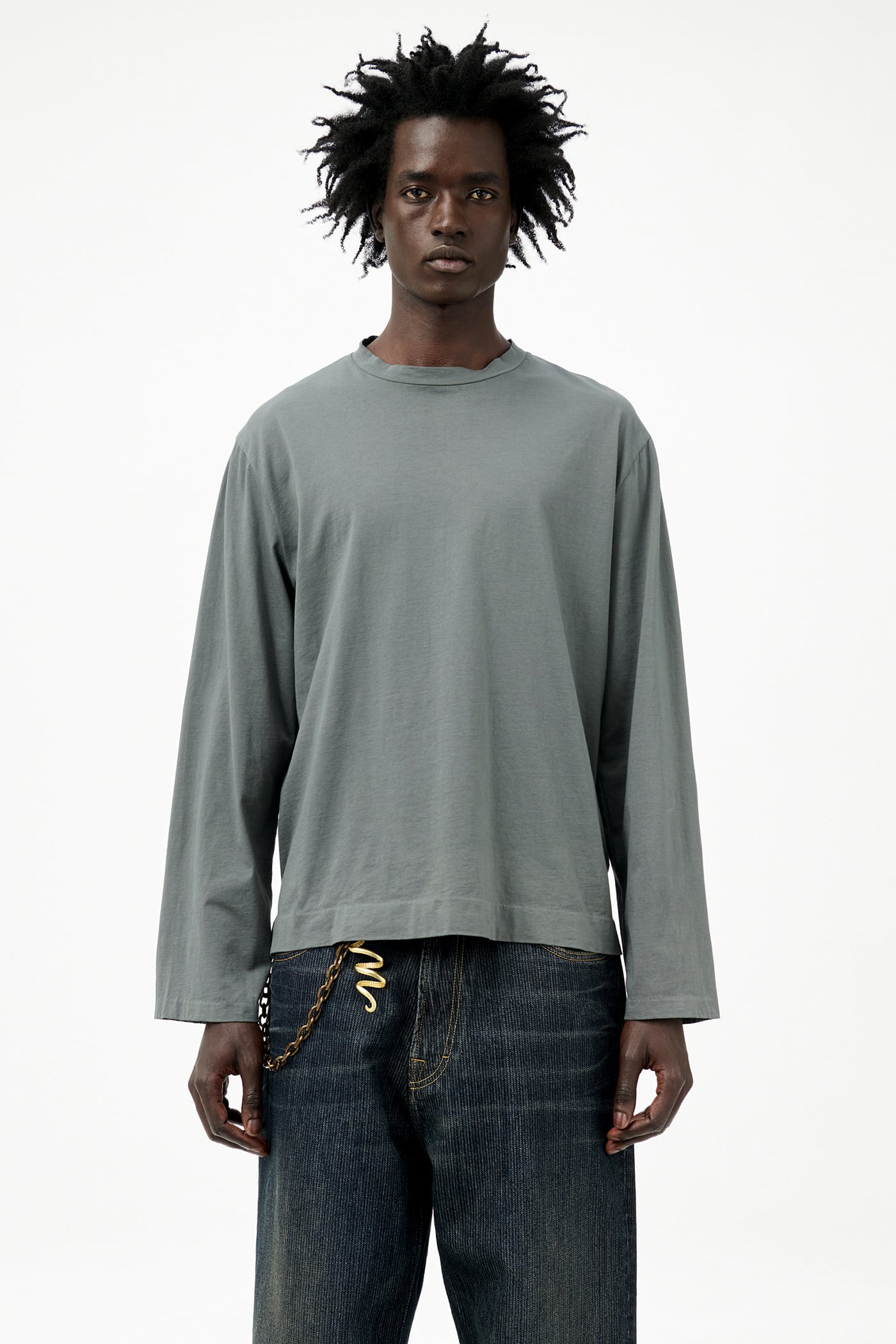 Our Legacy - Box Longsleeve Grey Sage Clean Jersey