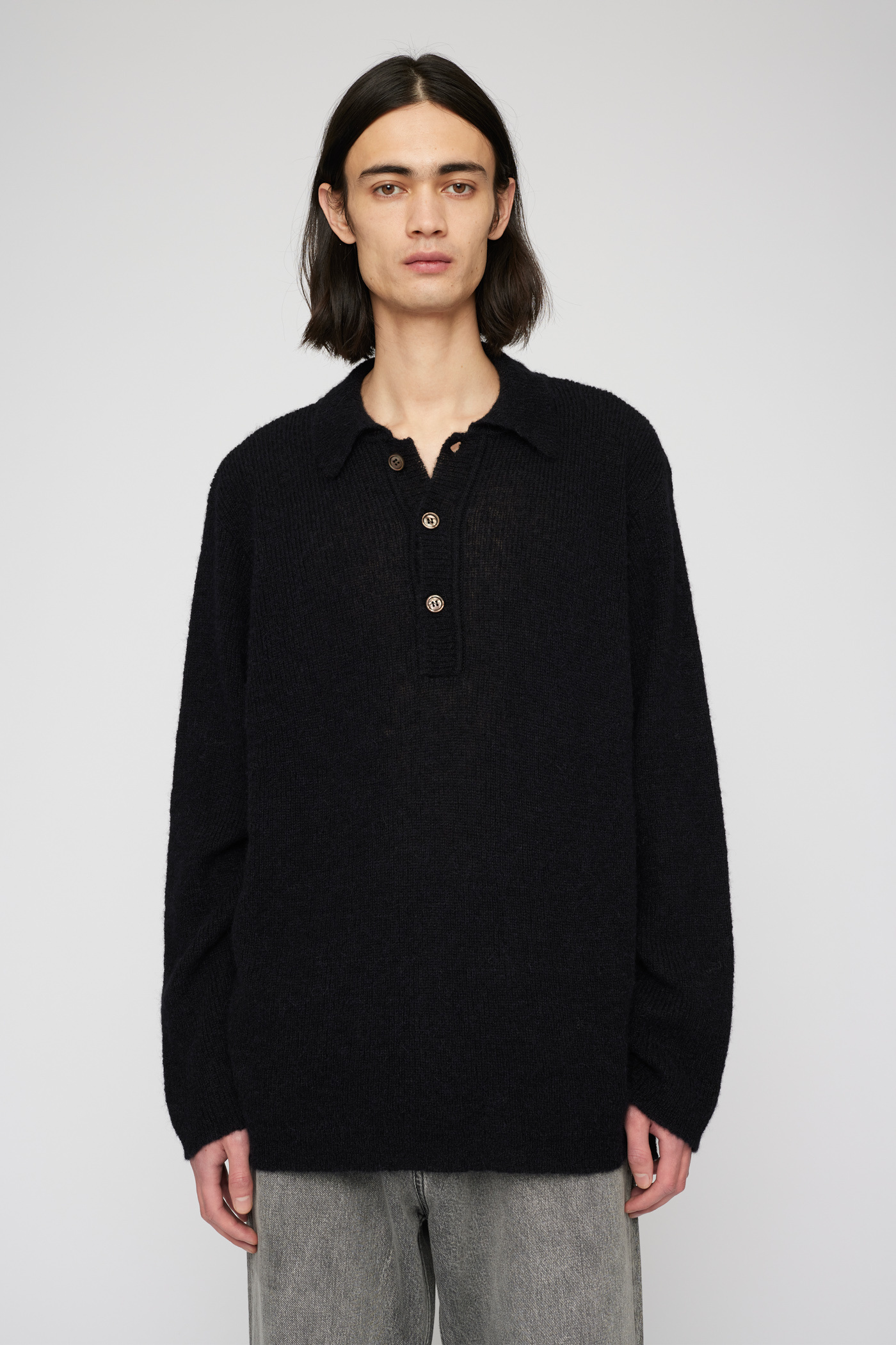 Our Legacy - Big Piquet Black Fuzzy Alpaca