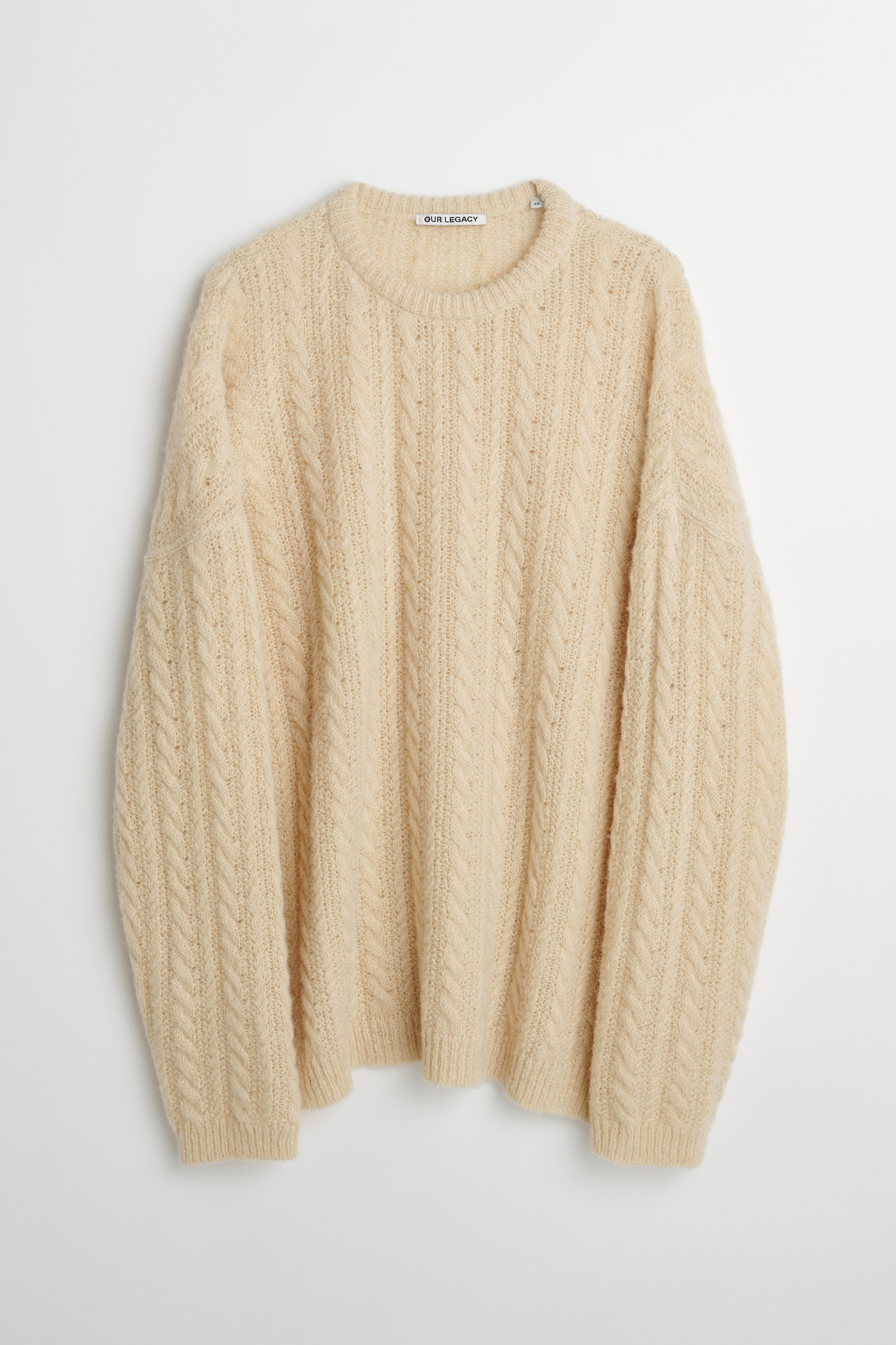 Our Legacy - Popover Roundneck Camel Cable Fuzzy Alpaca