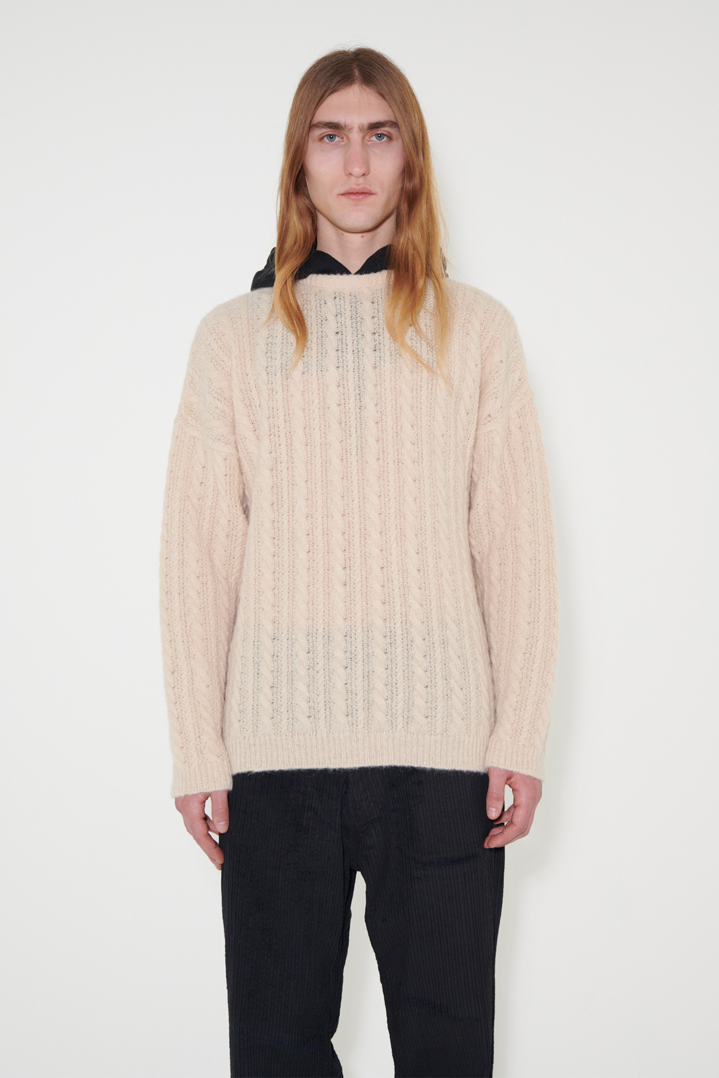 Our Legacy - Popover Roundneck Camel Cable Fuzzy Alpaca