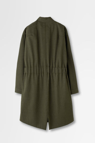 Wool Serge Mods Coat in Khaki – OVERCOAT