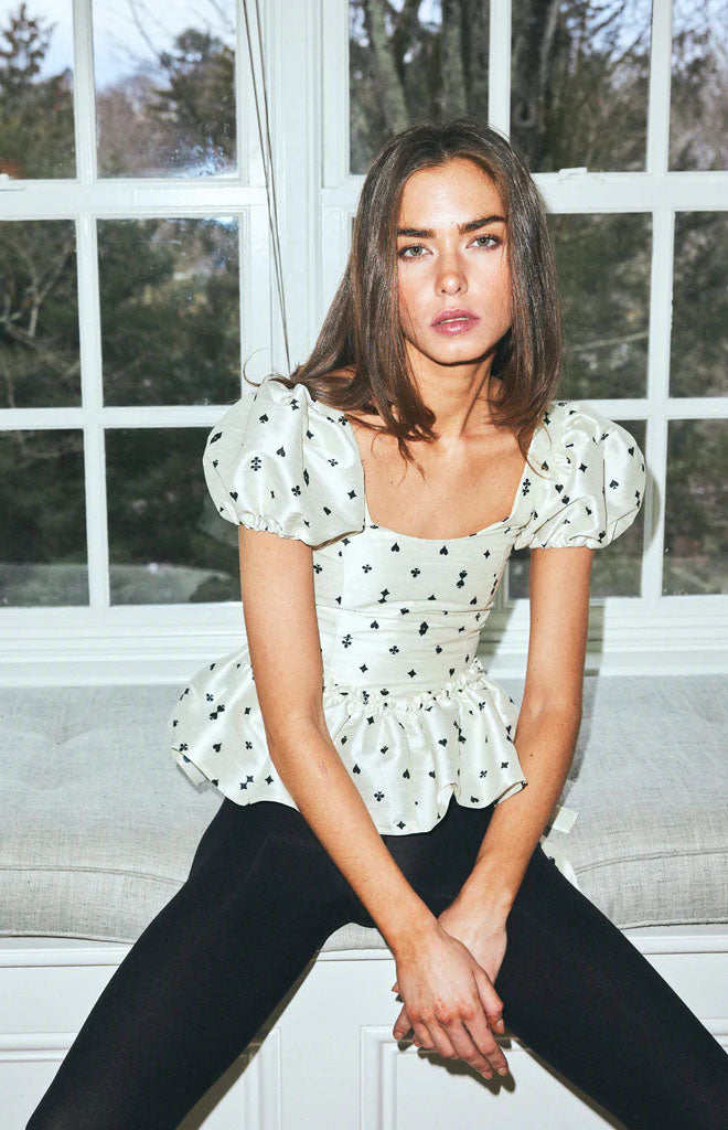 Eleanor Corset in Card Print | Over The Moon