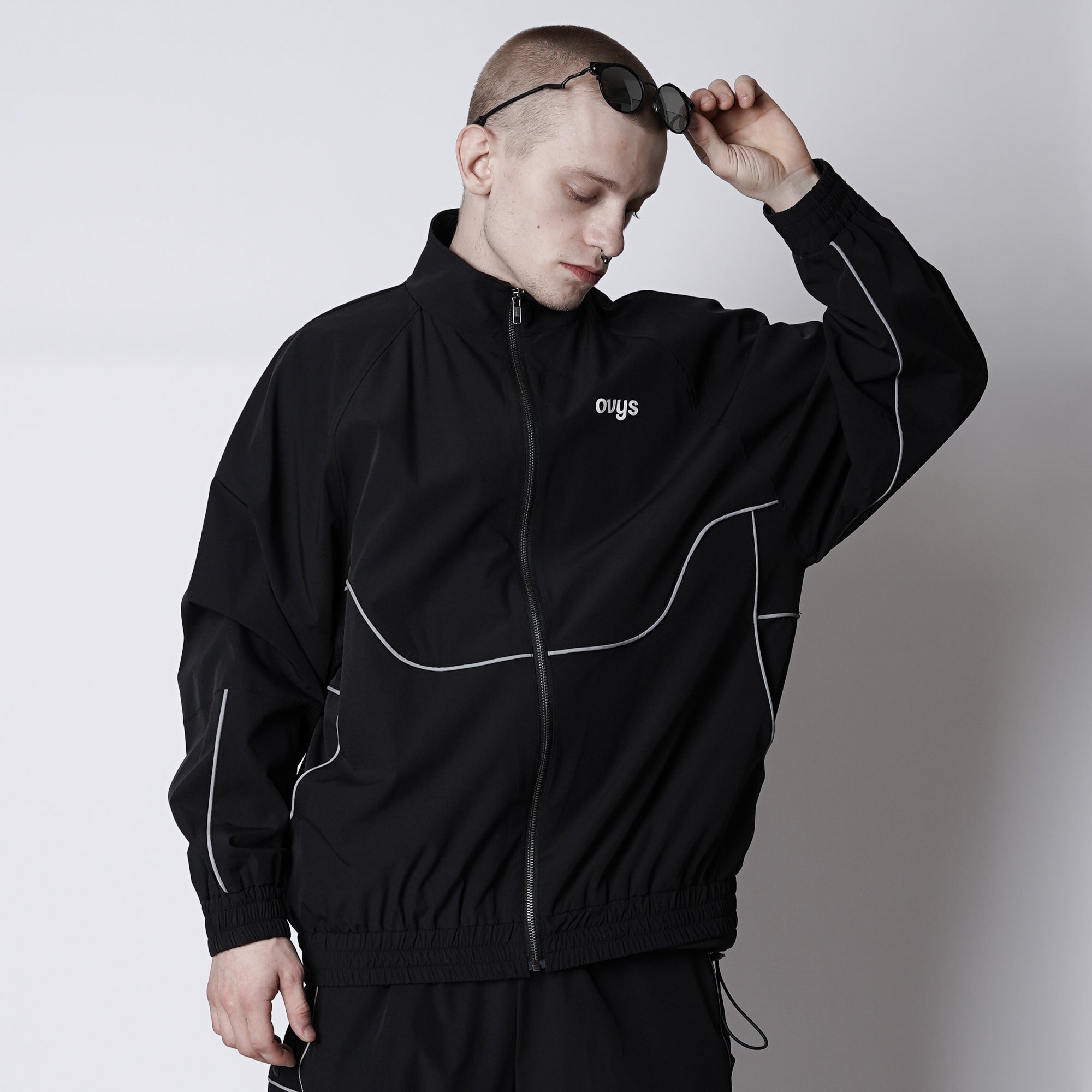 メンズ【ovys公式】ワークアウトナイロンライントラックジャケット