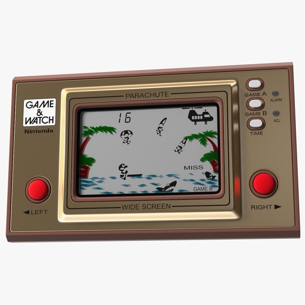 Nintendo Game and Watch Parachute Game Console Modelo 3D
