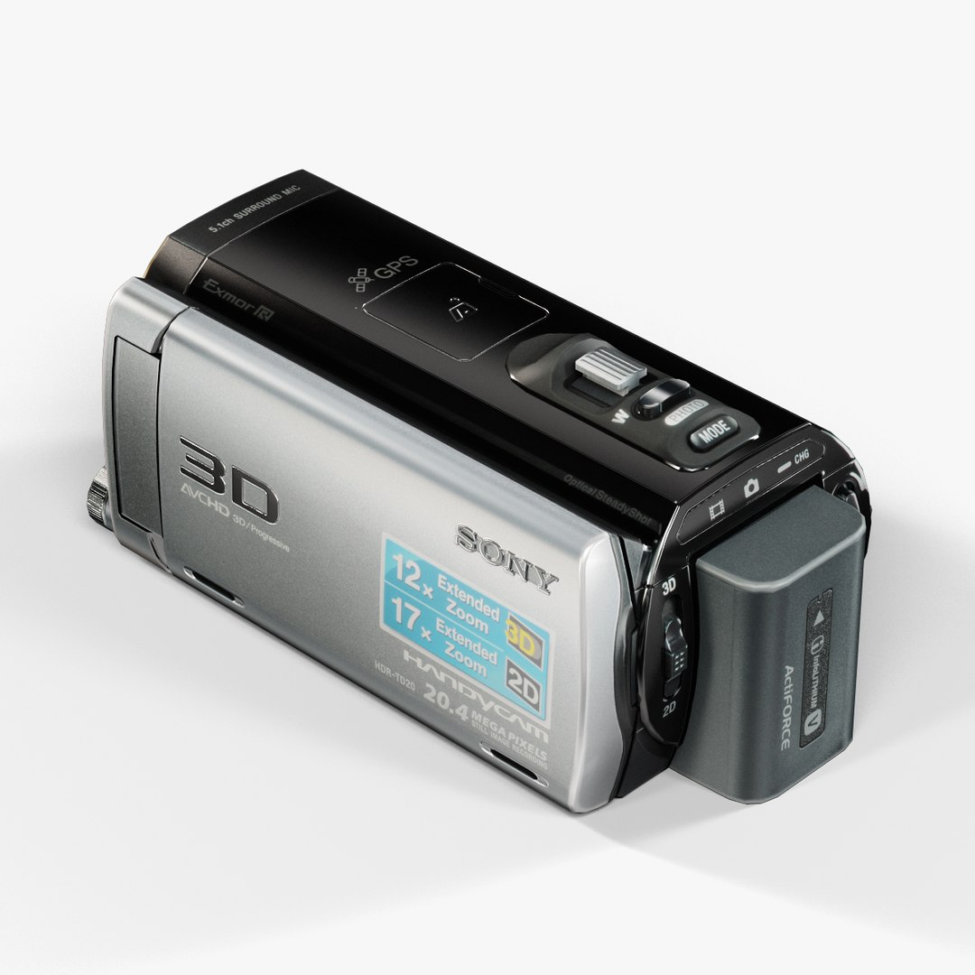 Sony Handycam Hdr-td20v Black 3d Model