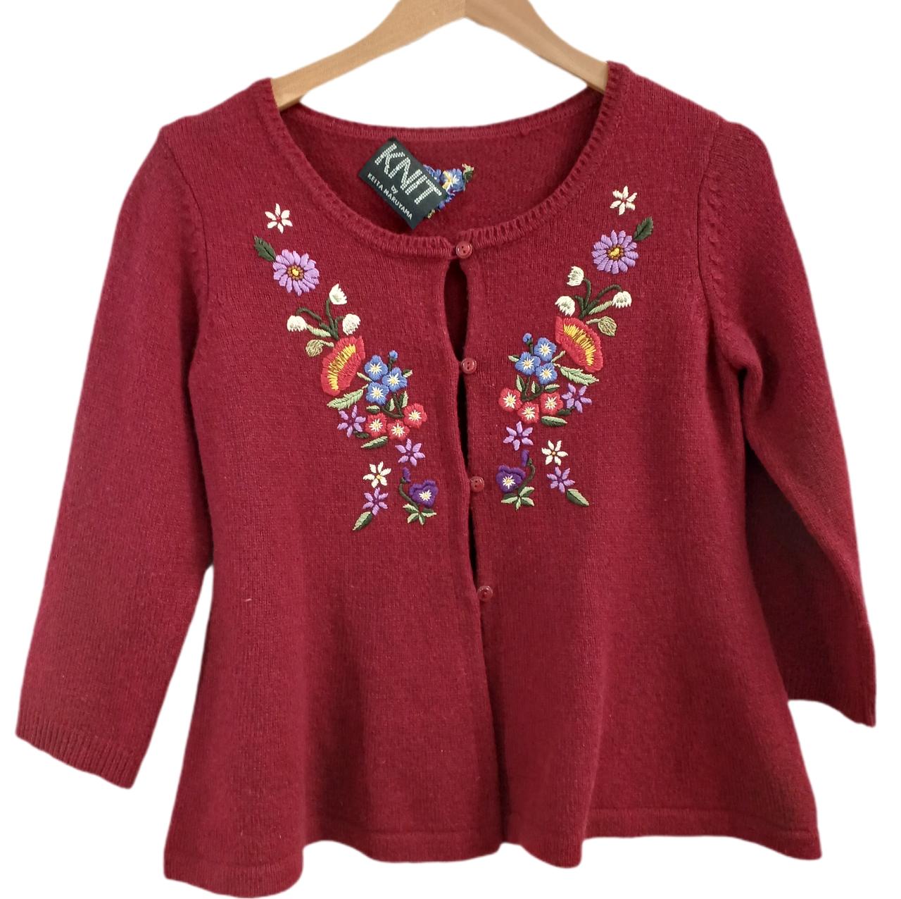 KEITA MARUYAMA|KEITA MARUYAMA 花柄 刺繍ニットカーディガン|【ハード