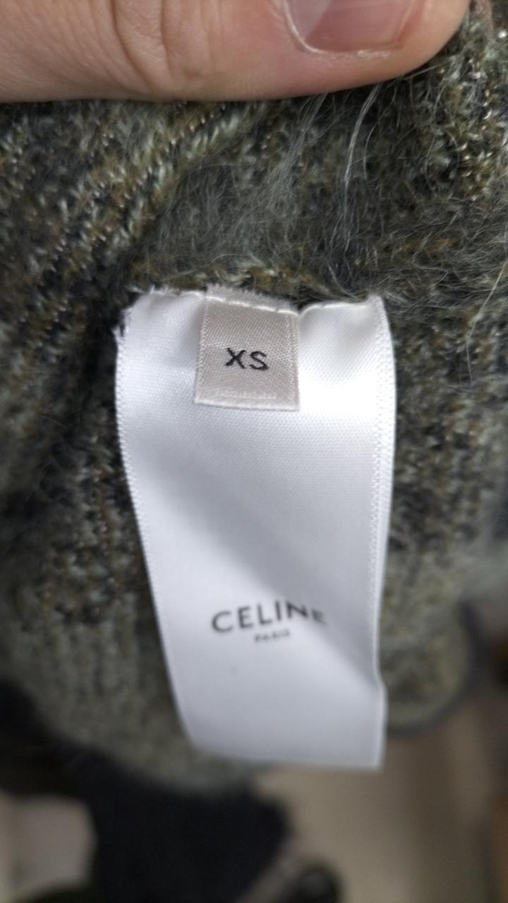 セリーヌ(CELINE)|ブラッシュドモヘアエンブロイダリーカーディガン