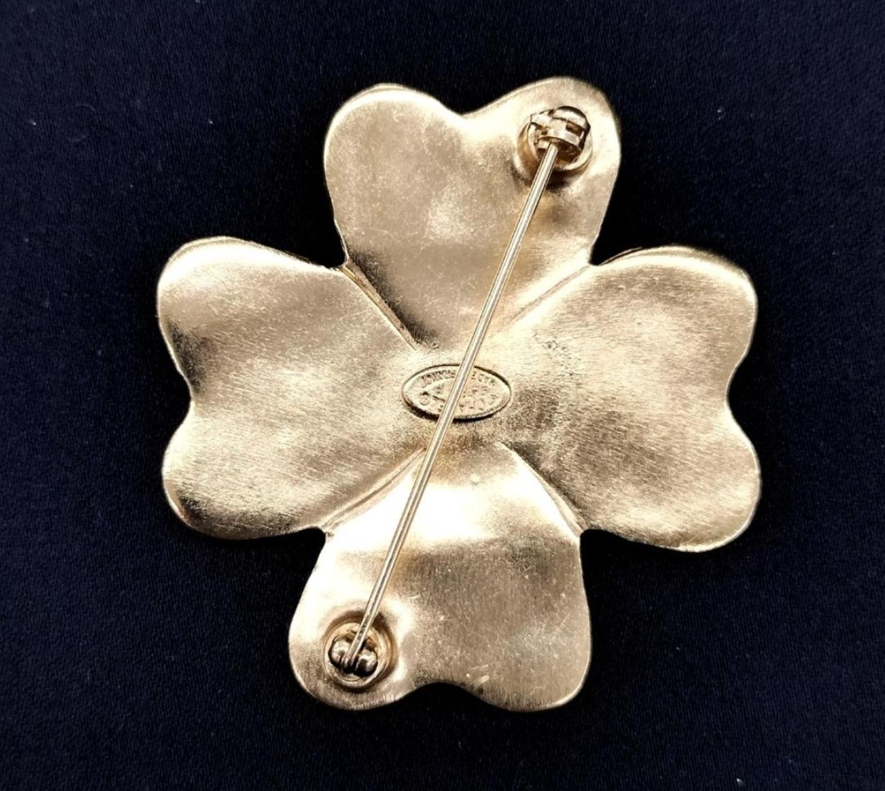 CHANEL|シャネル クローバー ヴィンテージ ブローチ|【ハードオフ公式