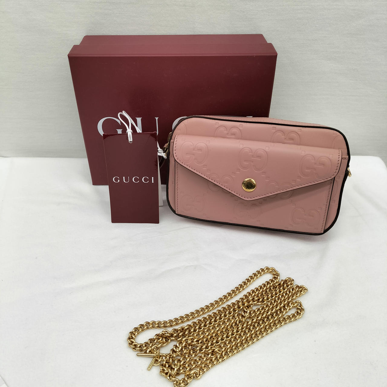 グッチ(GUCCI)|GGスーパー ミニショルダーバッグ（ピンク）|【ハード