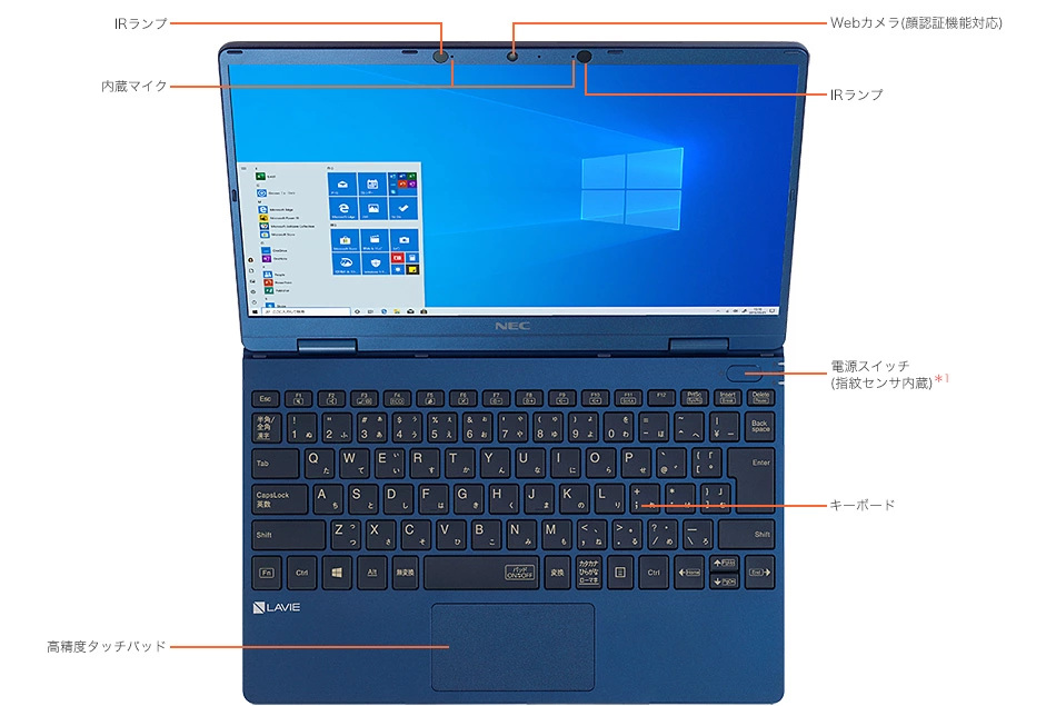 LAVIE N12 各部の名称・サイズ｜NEC LAVIE公式サイト