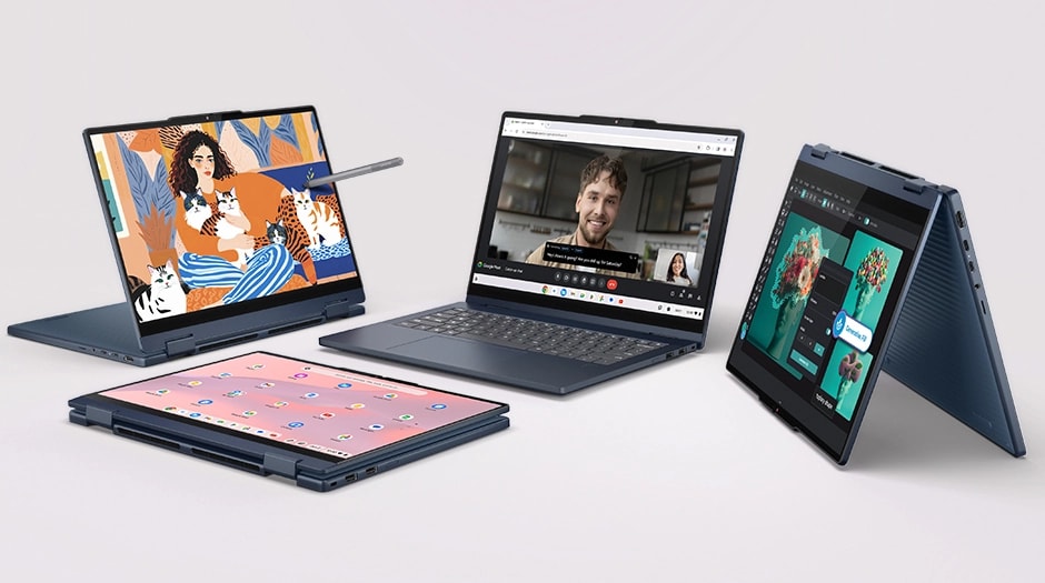 Lenovo Chromebook Plus 2-in-1 (14型 Intel) | 多忙な