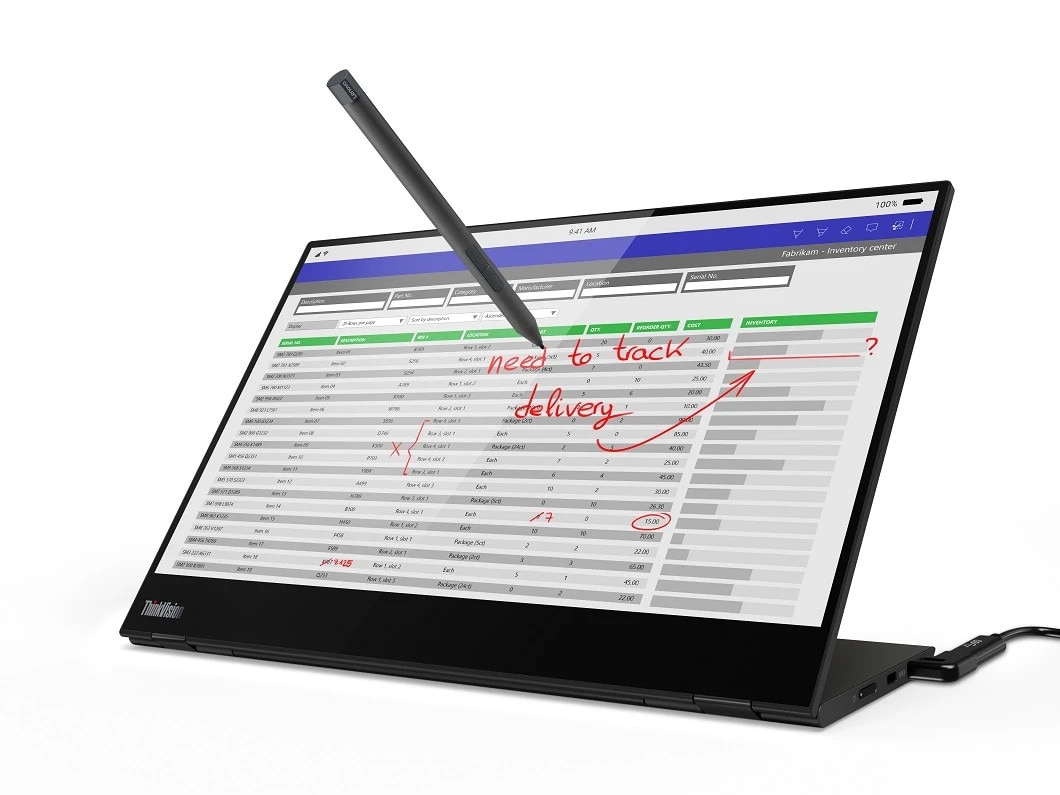 ThinkVision M14t-Experience work on-the-go with this intuitive USB
