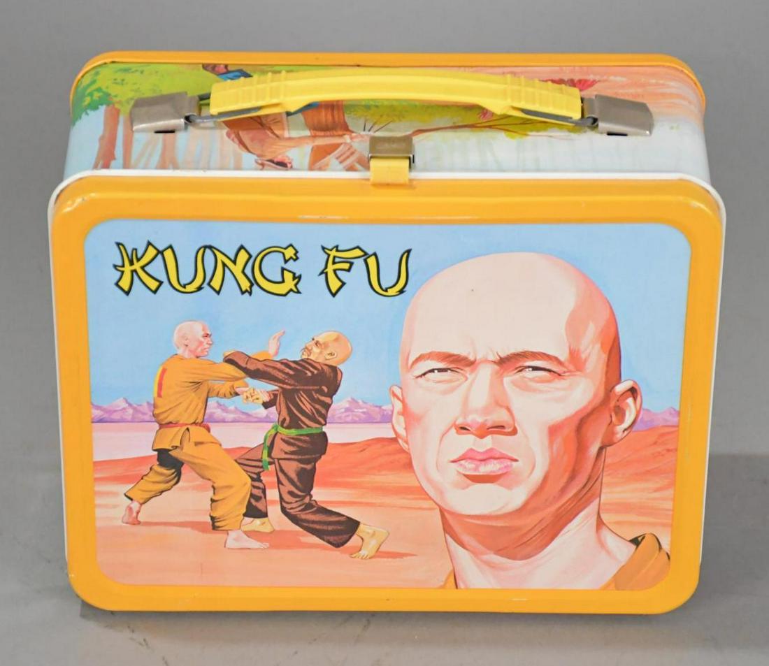 1974 Kung Fu Metal Lunch Box W/plastic Thermos