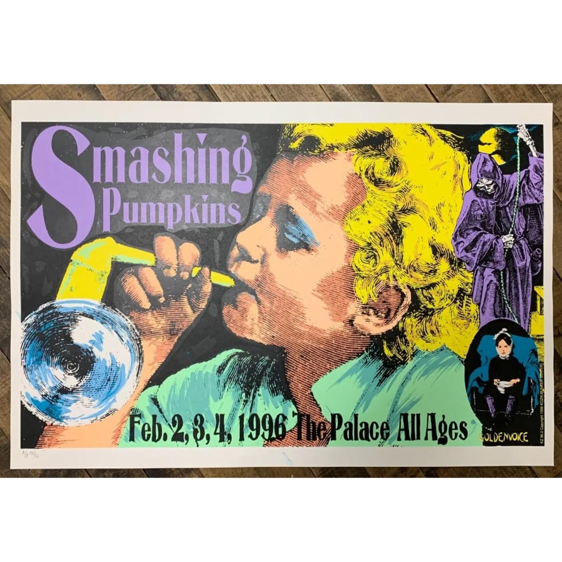 Frank Kozik 1996 Smashing Pumpkins Concert Poster Numbered Ap The