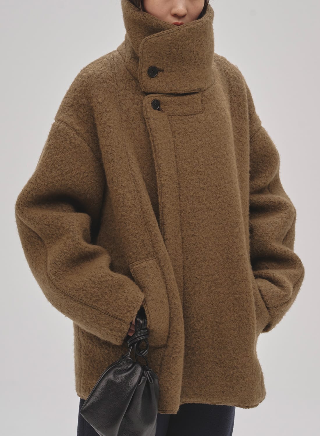 STANDCOLLAR BOUCLE JACKET|スタンドカラー ブークレ ジャケット