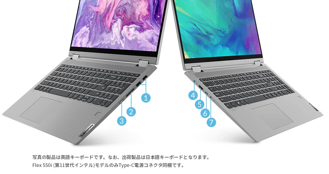 IdeaPad Flex 550 15.6型 (AMD Ryzen™ 5000シリーズ) | 柔軟に対応する