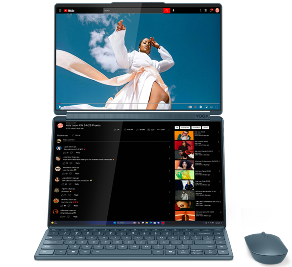 レノボ、ノートパソコンでカメラアンダーディスプレイ採用のLenovo