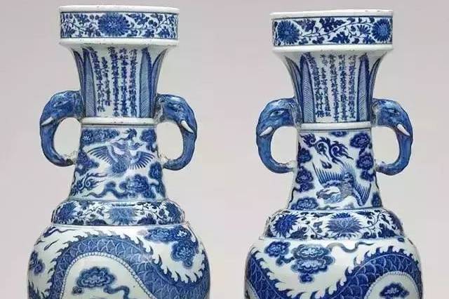 至正元青花龙纹象耳瓶，打破了元代无青花的谣传！_搜狐网