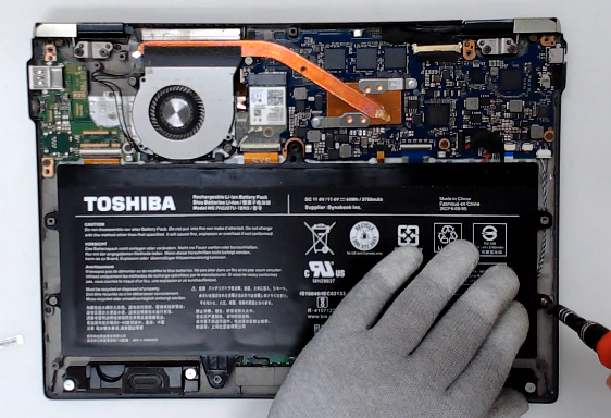 TOSHIBA dynabook バッテリー交換作業紹介 【東芝ノートパソコンの
