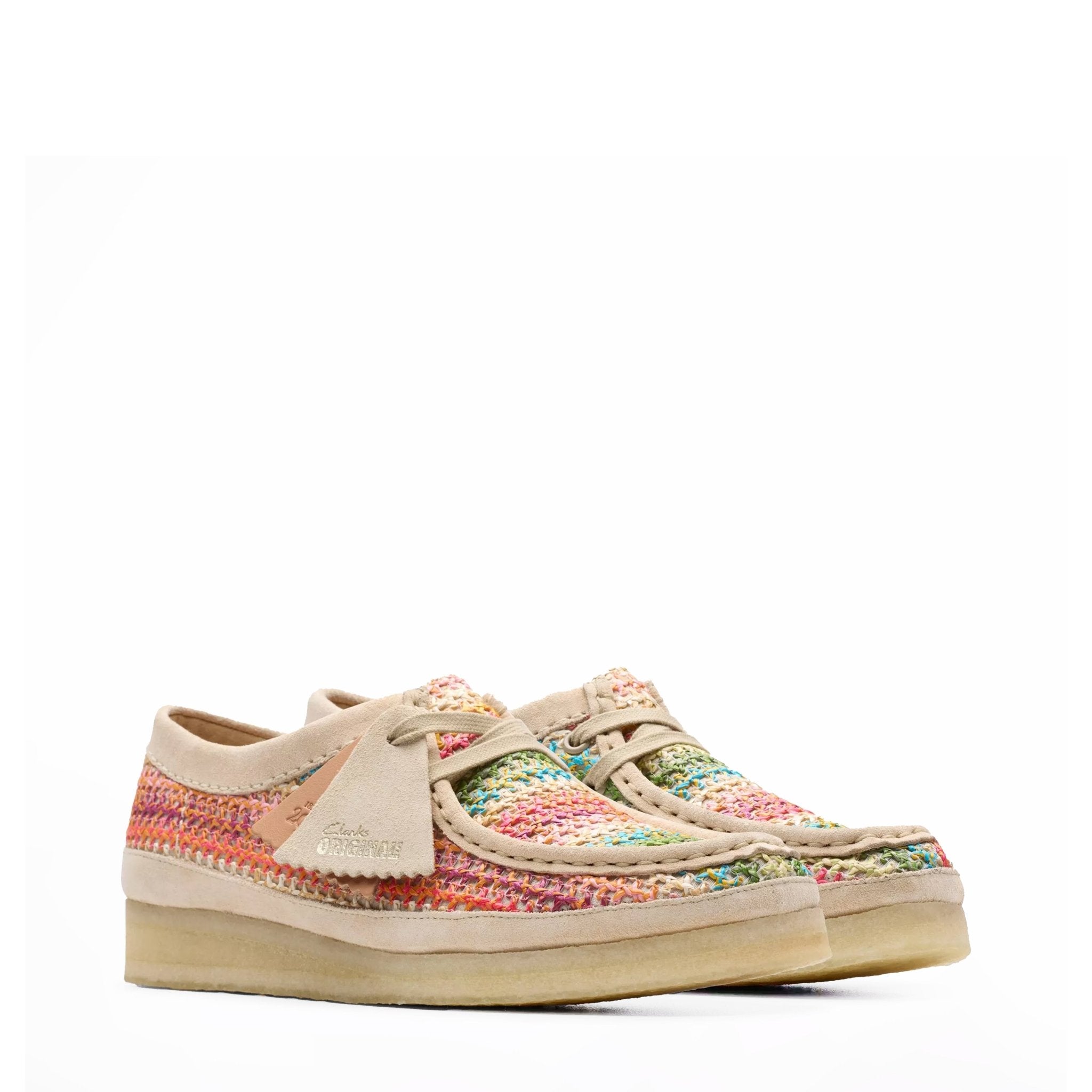 Clarks Originals Womens Wallabee Multi Raffia | pam pam