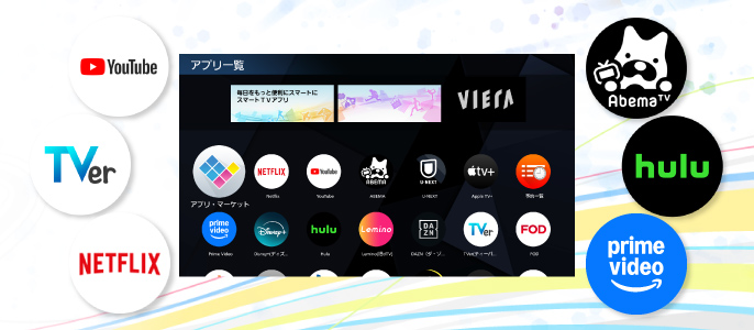 アプリ一覧 | 4K液晶・有機ELテレビ ビエラ | Panasonic