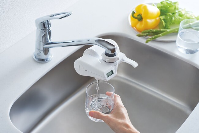 高い除去能力のカートリッジで、キレイな水が長つづき 蛇口直結型浄水