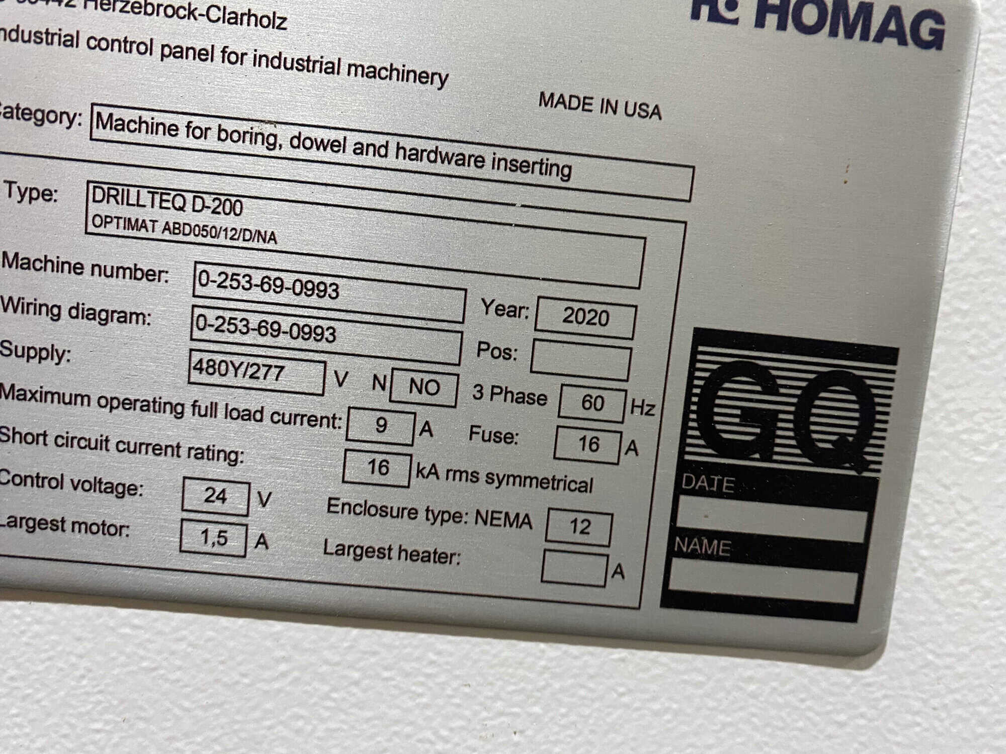 USED Homag D-200/050 Drill & Dowel Inserter - Panel Wood Machinery