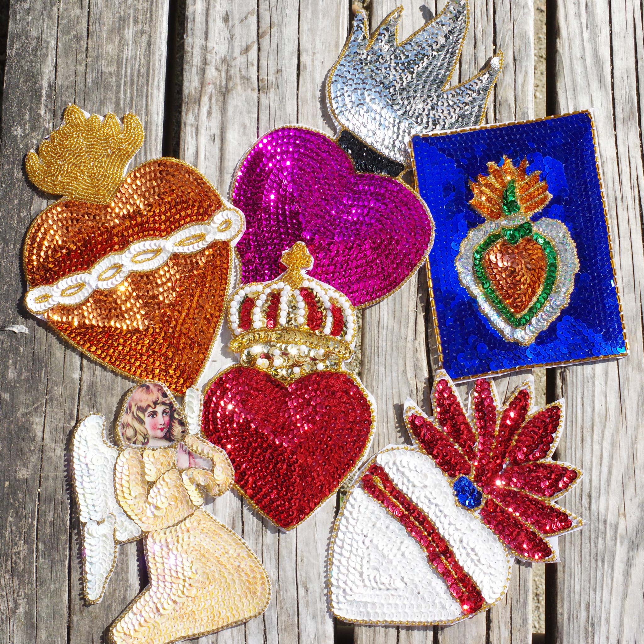 コラソン☆スパンコールワッペン【19cm】G