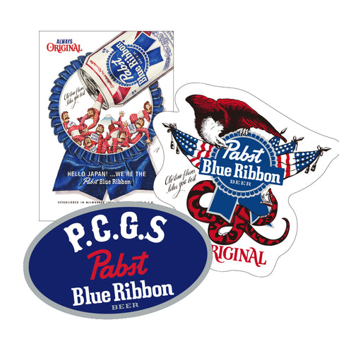 PBR × P.C.G.S STICKER SET – PabstBlueRibbonJapan
