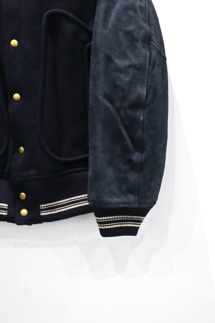 SUGARHILL(シュガーヒル)のLEATHER STUDIUM JACKET NAVYの通販