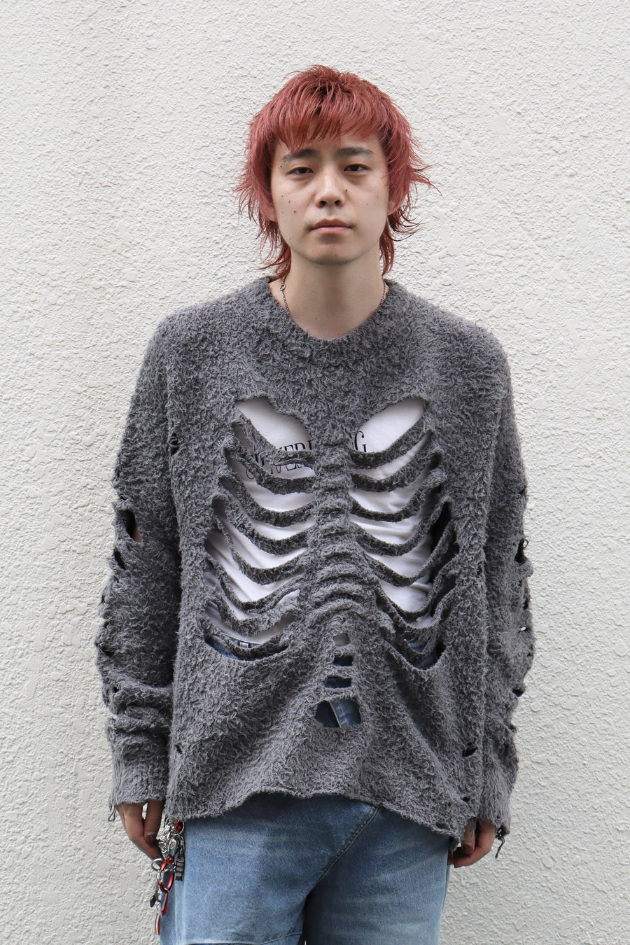 doublet(ダブレット)のRIBCAGE KNIT PULLOVER GRAYの通販｜PALETTE art