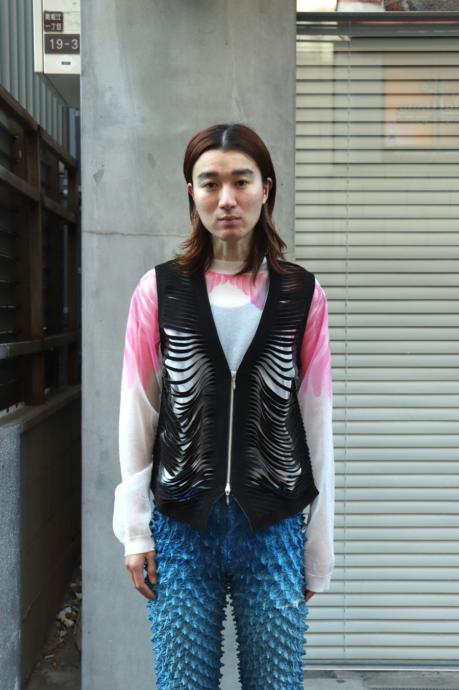 MASU(エムエーエスユー)のSHREDDER LEATHER VEST BLACKの通販｜PALETTE