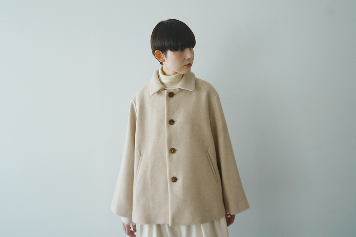 Mochi モチ a-line short coat エーラインショートコート