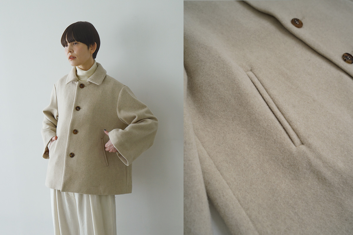 Mochi モチ a-line short coat エーラインショートコート