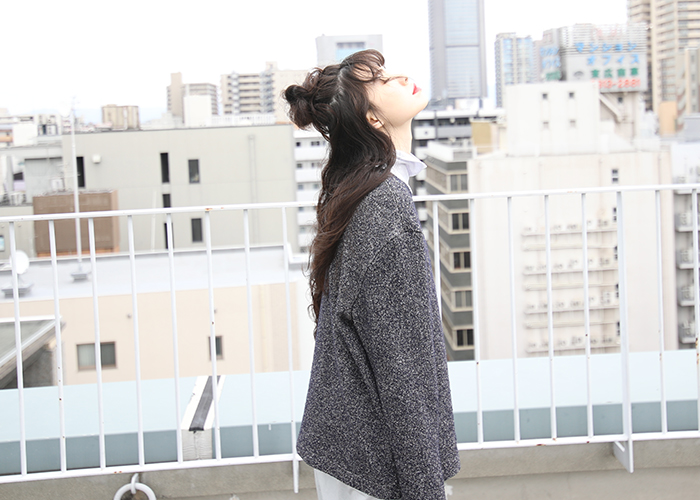 hatra ハトラ HIGHNECK PULLOVER[NAVY]_