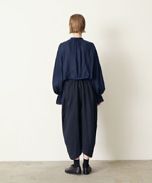 suzuki takayuki スズキタカユキ garthered pantsⅠ[T001-17/black]