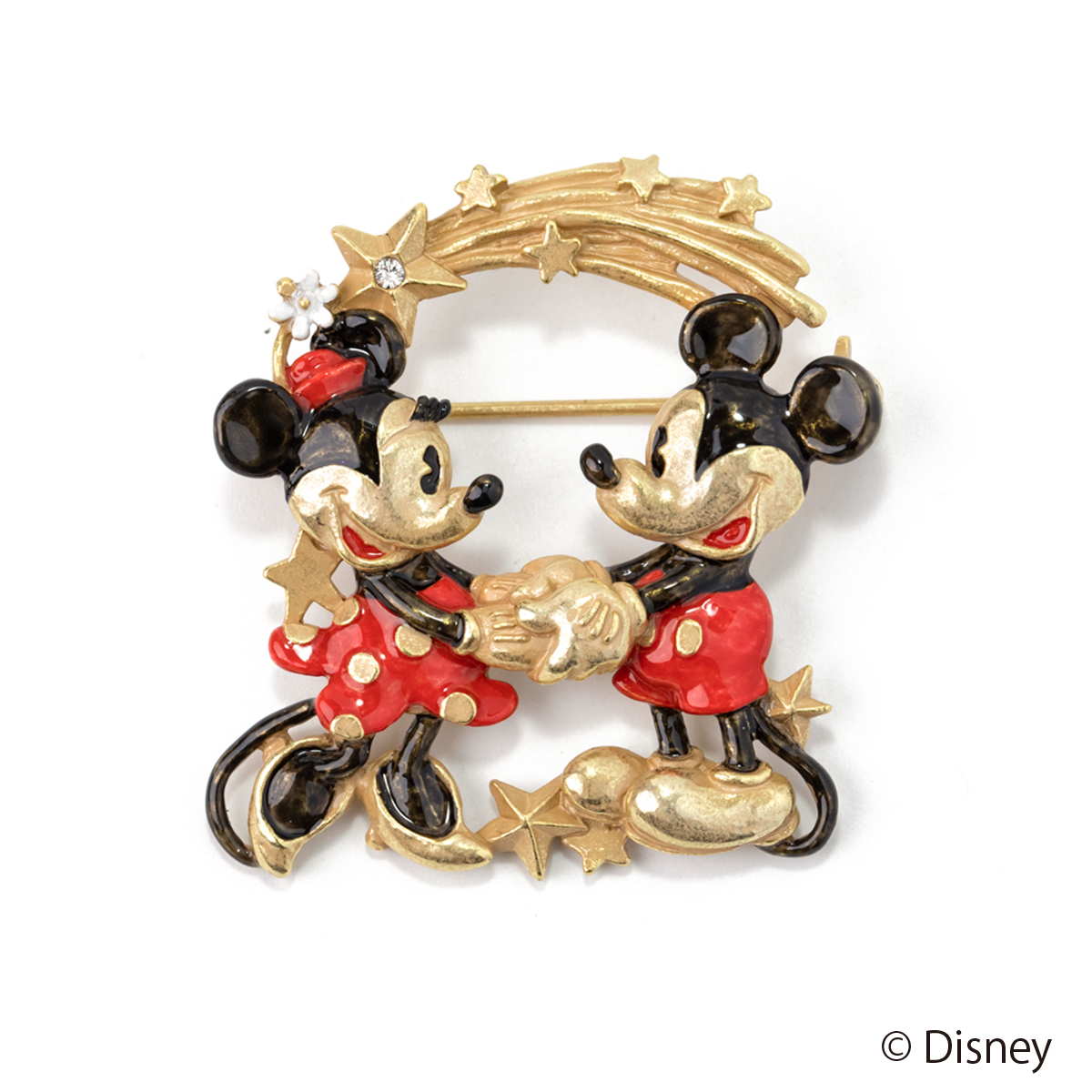 ミッキー＆ミニー/ブローチ【ミッキー＆ミニーデザインアクセサリー