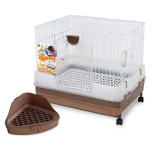 うさぎのカンタンおそうじケージH50B三角形トイレセット│マルカンの