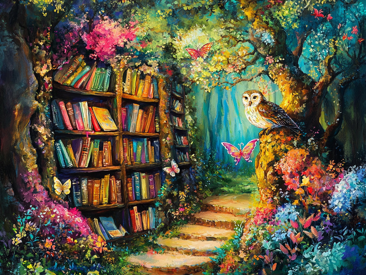 Enchanted Forest Library Official Diamond Painting Kit | Diamond