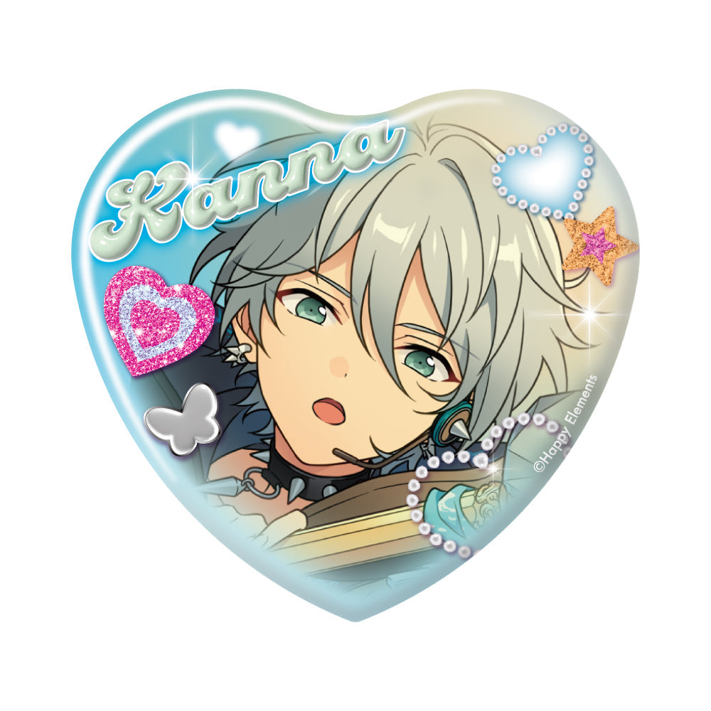 あんスタ 仁兎なずな ハート缶バッジ あんスタ 中国 TRIP ハート缶