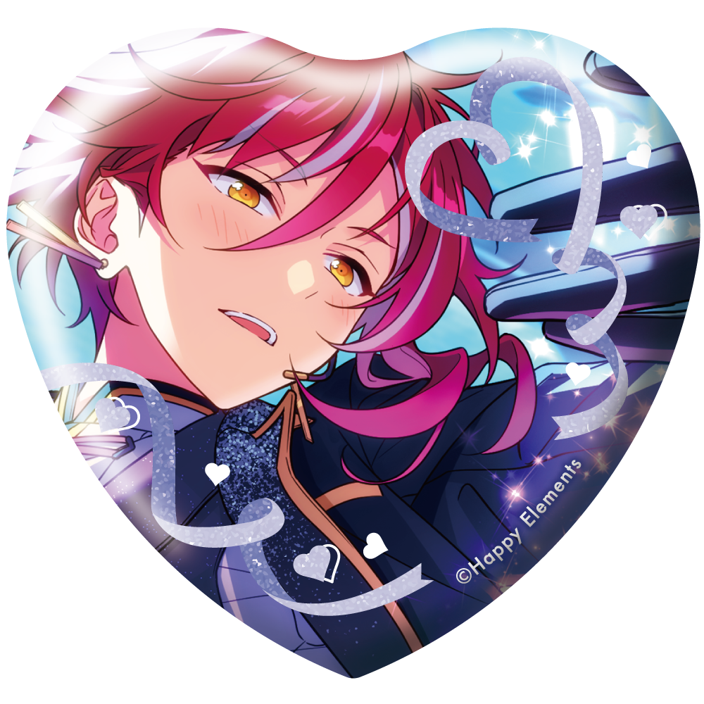 あんスタ 守沢千秋 ホワイトデー ハート缶バッジ ホワイトデー ハート