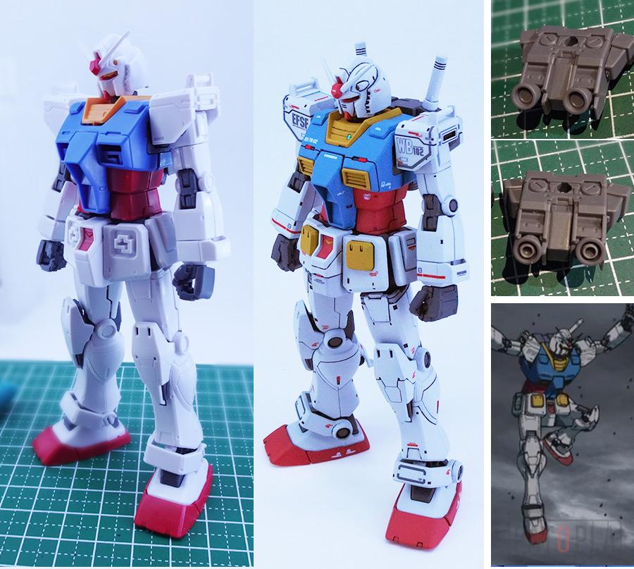 HG 1/144 RX-78-02 ガンダム(GUNDAM THE ORIGIN版) 改修・全塗装品