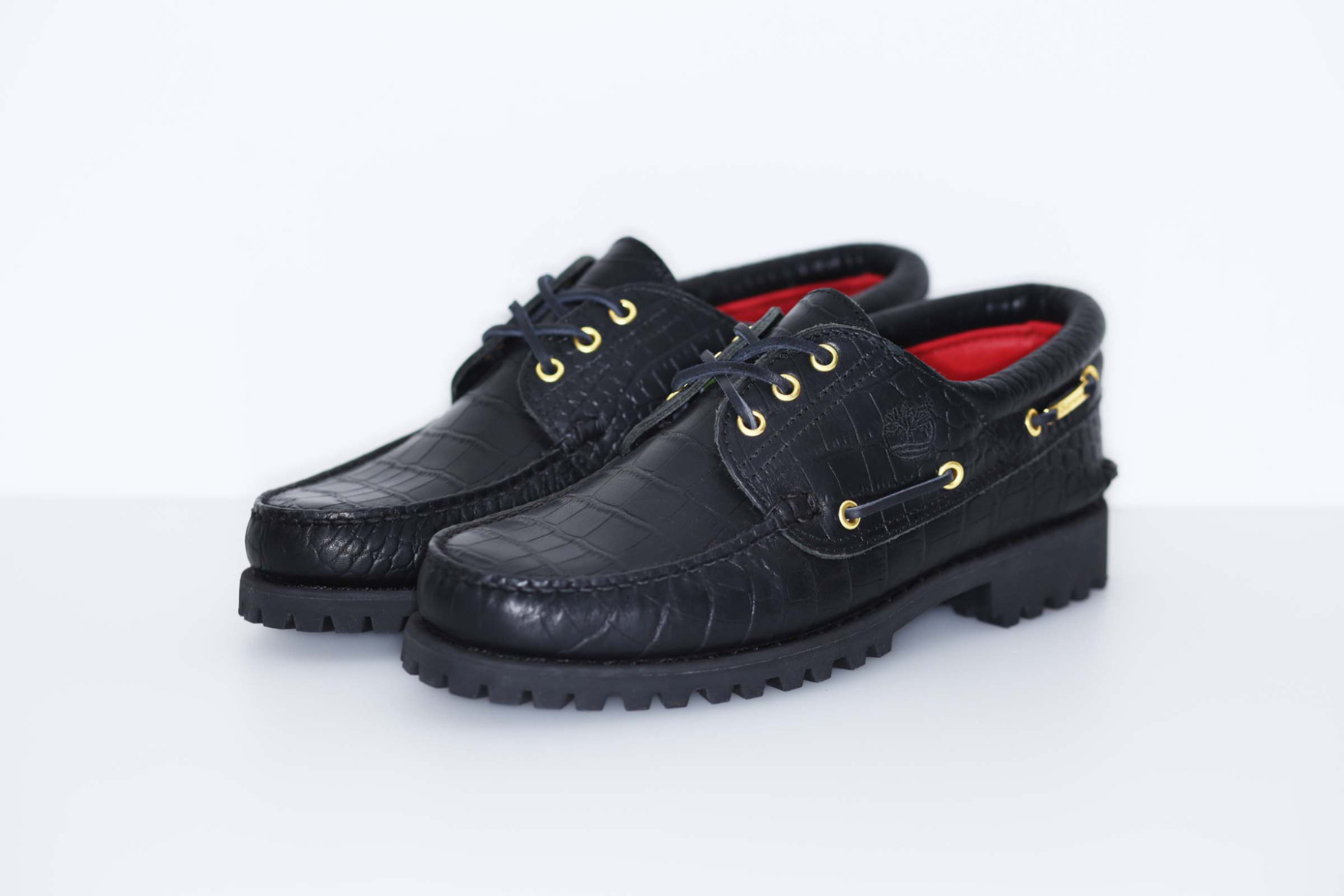 Timberland Supreme クロコダイル調デッキシューズ Timberland Supreme