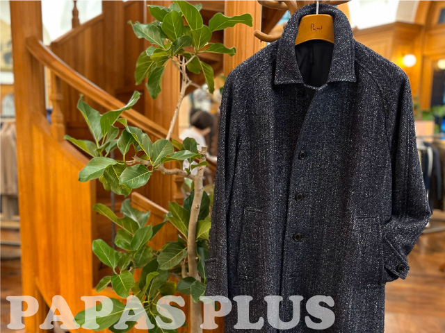 PAPAS PLUS『【Loro Piana】ウールミックスツイードヘリンボン ステン