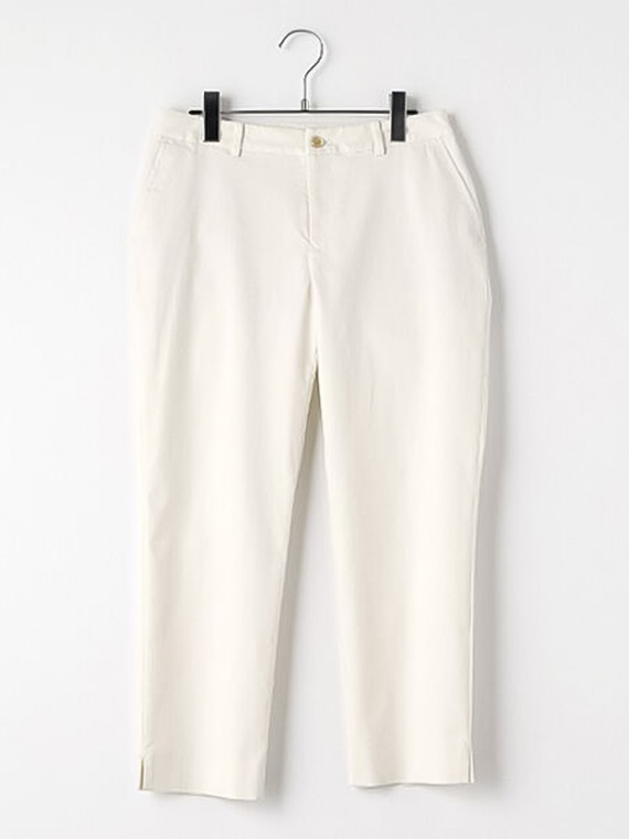 SALE】コットンギャバストレッチパンツ【8分丈】（WOMENボトムス