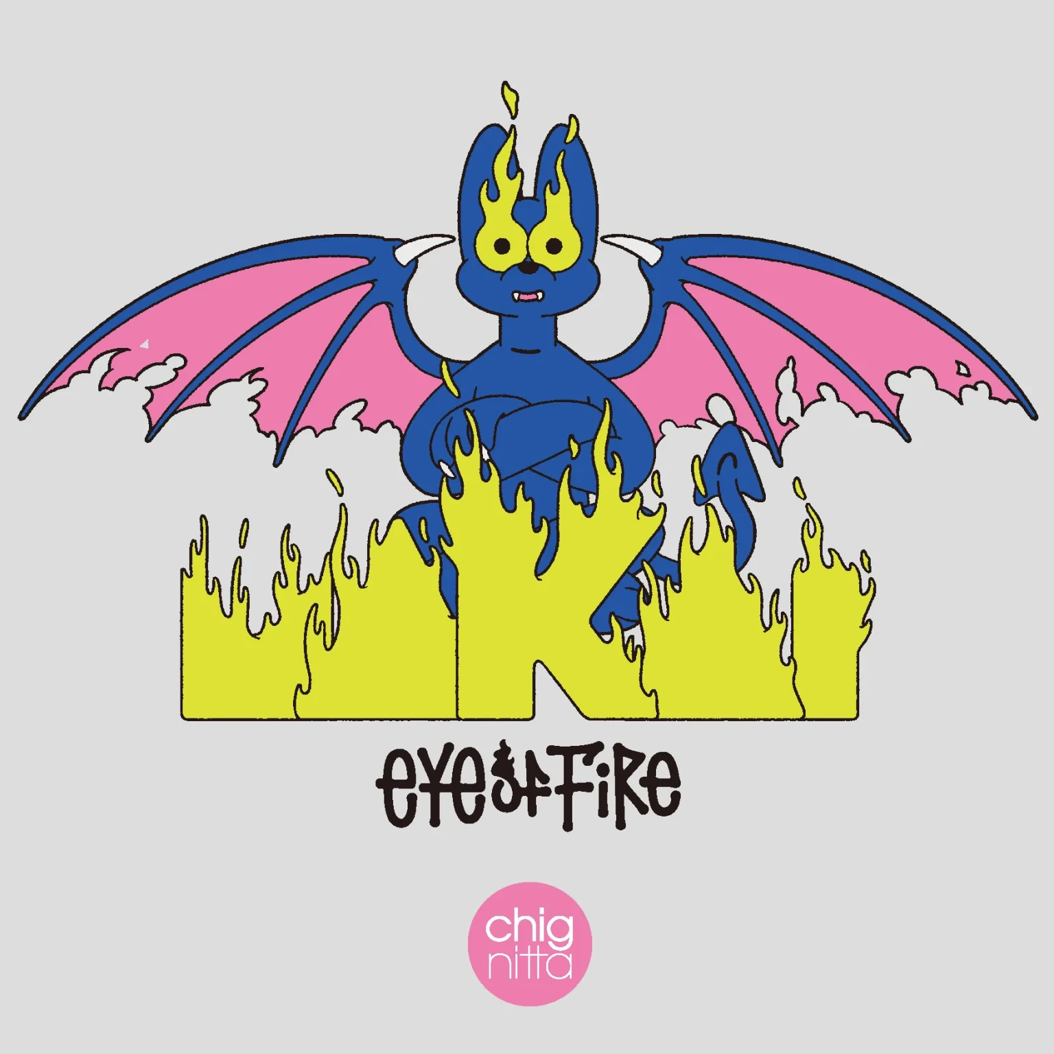 北海道在住のイラストレーター・前田麦の個展「EYE OF FIRE [ MAKAI