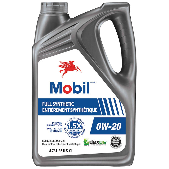 Mobil Full Synthetic 0W-20 Motor Oil, 4.73L — Partsource