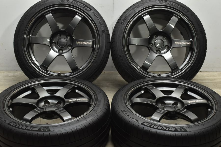 鍛造 美品】RAYS ボルクレーシング TE37 SAGA S-PLUS 18in 8.5J +42