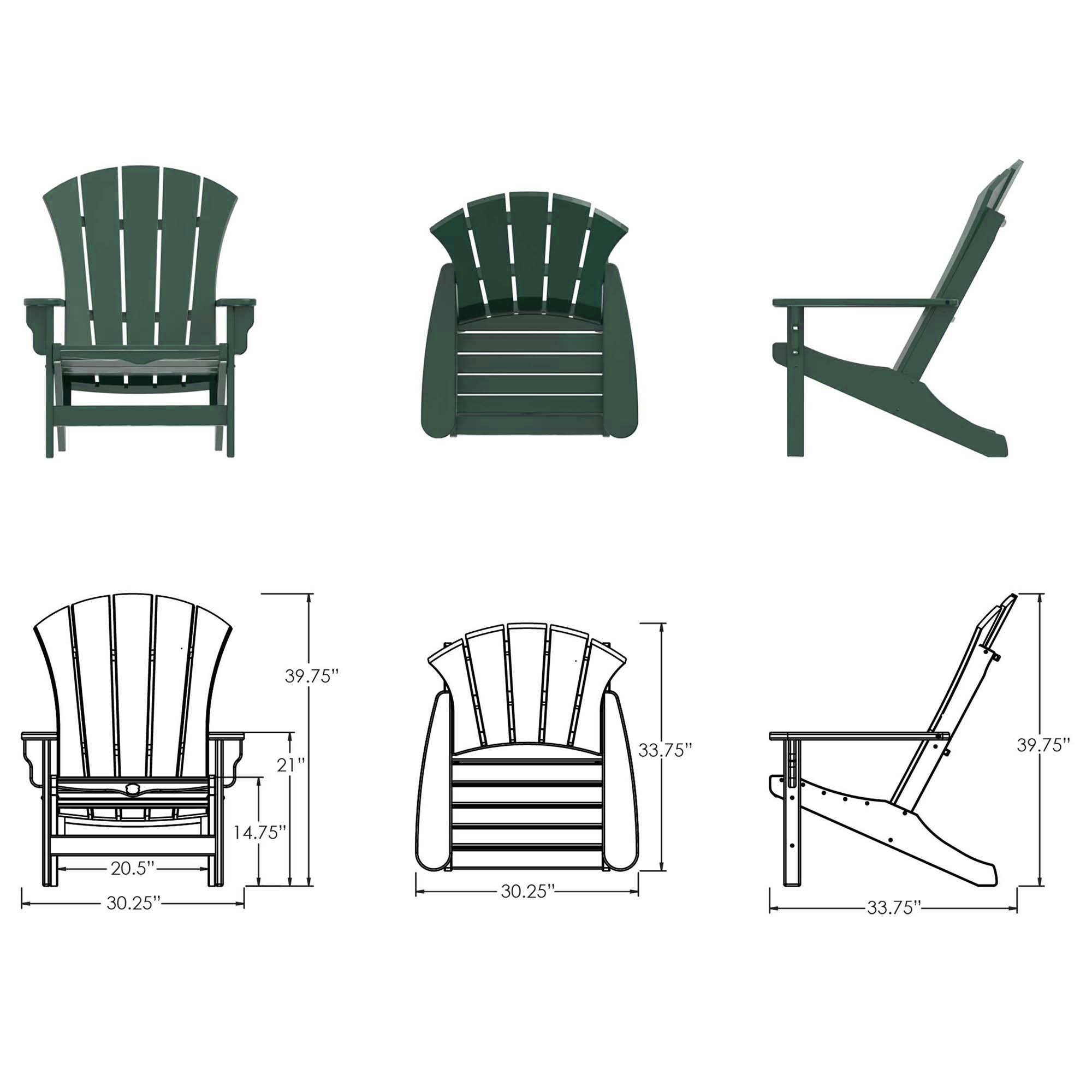 DURAWOOD® Poly Sunrise Adirondack Chair | SRAC1-K | Pawleys Island