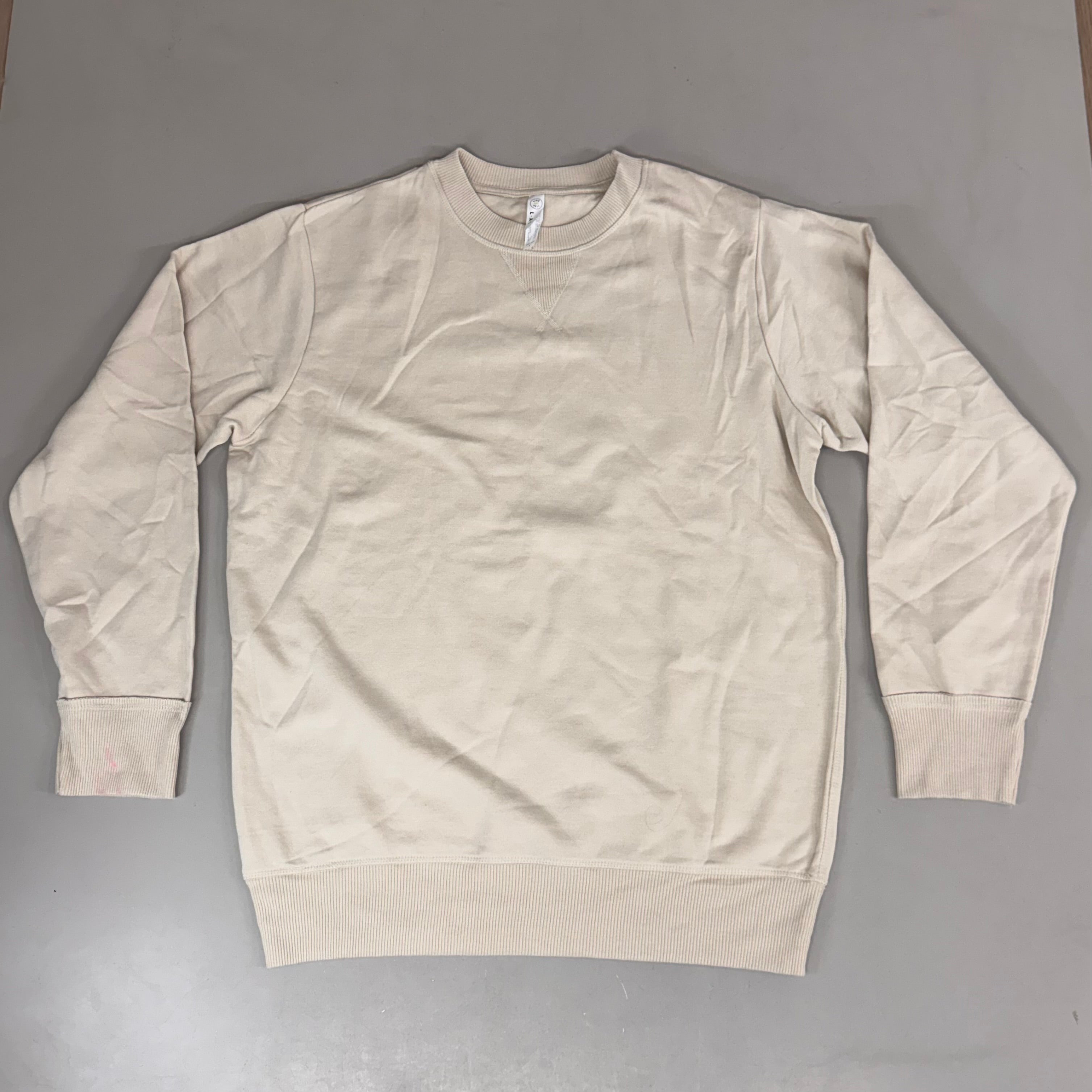 LAT APPAREL Crew Neck Sweatshirt Unisex L Cream 60626 – PayWut
